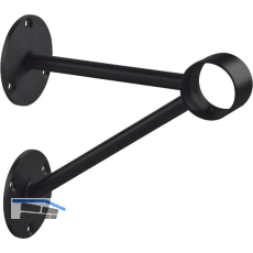 Bar-Reling Wandst�tze mit Diagonalstreben f�r Rohr-� 38 mm, Schwarz beschichtet