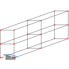 ALUMIS Smartcube Eckknoten-Set h�ngend 4-fach schwarz