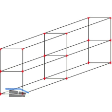 ALUMIS Smartcube Eckknoten-Set freistehend 4-fach schwarz
