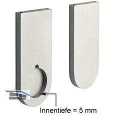 CINETTO Schrankrohrlager zu Schrankrohr rund, Aluminium silberfarbig