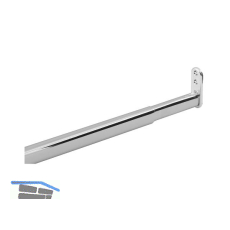 Teleskop-Schrankrohr oval 600 - 900 mm Stahl verchromt