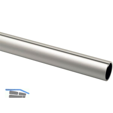 CINETTO Schrankrohr rund 25 x 3050 mm auf Ma� Aluminium silberfarbig