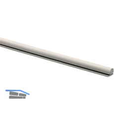 CINETTO Gleitschutz zu Schrankrohr rund L�nge 3000 mm auf Ma�, Kunststoff grau