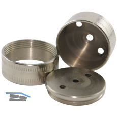 Wandscheiben 3-teilig 28 mm Messing vernickelt