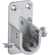 Schrankrohrlager Oval 8 - f�r Schrankrohr 30 x 15 mm, Zamak verchromt