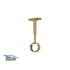 Schrankrohrlager Rund 2 offen � 25 mm, Zamak vergoldet