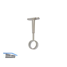 Schrankrohrlager Rund 2 offen � 25 mm, Zamak verchromt