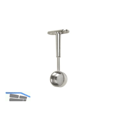 Schrankrohrlager Rund 2 geschlossen � 25 mm, Zamak verchromt