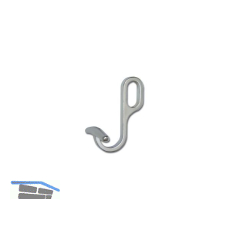 Haken Spezial f�r Oval-Schrankrohr 30 x 15 mm, Zamak verchromt