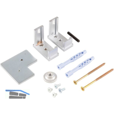 ALU-STYLE GP System Befestigungsset Wand-Boden alufarbig