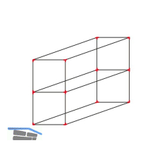 ALUMIS Smartcube Eckknoten-Set h�ngend 2-fach vertikal schwarz