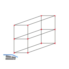 ALUMIS Smartcube Eckknoten-Set freistehend 2-fach vertikal schwarz