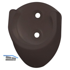 Schrankrohrlager Rund 1 � 19 mm, Kunststoff braun