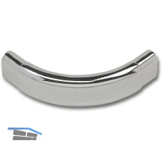 Rohrbogen 90� Spezial Oval Schrankrohr 30 x 15mm, Stahl geschliffen, verchromt