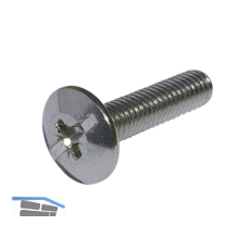 Spezialschraube Oval 6 f�r Schrankrohrlager, M6x20mm vernickelt