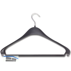 Kleiderb�gel Sopdu starr, mit Hosensteg und 2 Rockhackerl, Kunststoff schwarz