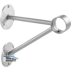 Bar-Reling Wandst�tze mit Diagonalstreben f�r Rohr-� 38 mm,Edelstahl geschliffen