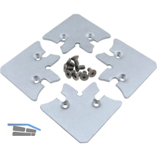 ALUMIS Alurahmenprofil Eckenteil breit, Packung 4 St�ck mit 8 Schrauben