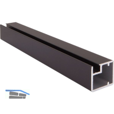 ALUMIS Alurahmenprofil schmal, L�nge 2500 per Stange, schwarz matt eloxiert