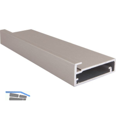 ALUMIS Alurahmenprofil breit, L�nge 2500 per Stange, Edelstahl Effekt