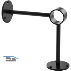 Bar-Reling Boden-Wandst�tze Wien f�r Rohr-� 38 mm, Stahl Schwarz