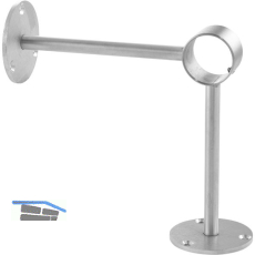 Bar-Reling Boden-Wandst�tze Wien f�r Rohr-� 38 mm, Edelstahl geschliffen