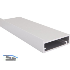 ALUMIS Alurahmenprofil breit 50/20,2 mm L�nge 2500 mm per Stange, natur eloxiert