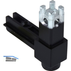 ALUMIS Smartcube Eckknoten 2s mit Stellfu� Zamak schwarz