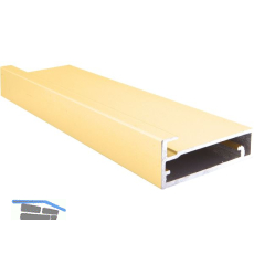 ALUMIS Alurahmenprofil breit, L�nge 2500 per Stange, messing matt eloxiert
