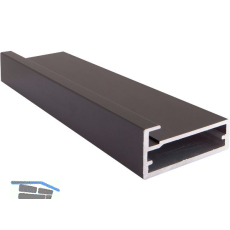 ALUMIS Alurahmenprofil breit 45 mm, L�nge 5000 mm, schwarz