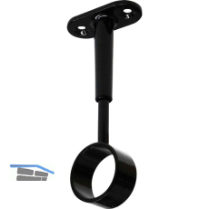 Schrankrohrlager Rund 2 offen � 25 mm, Zamak schwarz