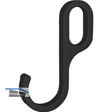 Haken HO1 f�r Oval-Schrankrohr 30 x 15 mm, Zamak schwarz