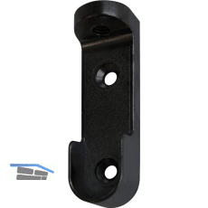 Schrankrohrlager Oval 6 f�r Schrankrohr 30 x 15 mm, Zink schwarz lackiert