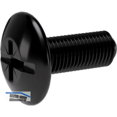 Spezialschraube SO Oval 4/5/6, f�r Schrankrohrlager, M6 x 15mm, Stahl schwarz