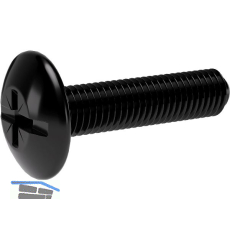 Spezialschraube SO Oval 4/5/6, f�r Schrankrohrlager, M6 x 25mm, Stahl schwarz