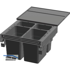 NINKA Abfalltrennsystem eins2pack Push-to-open KB 600 mm Dunkelgrau