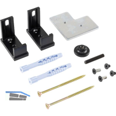 ALU-STYLE GP System Befestigungsset Wand-Boden schwarz