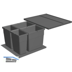 NINKA eins2vier Set KB 600 SERVO-DRIVE uno Legrabox Dunkelgrau