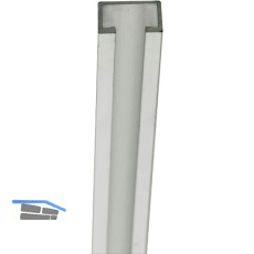 ALUMIS Vorhang-Laufschiene einfach 6000 mm Aluminium silber eloxiert