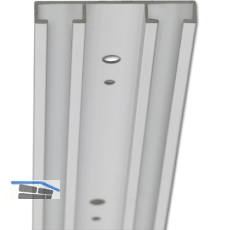 ALUMIS Vorhang-Laufschiene doppelt 6000 mm Aluminium silber eloxiert