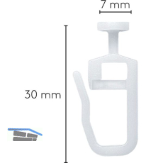 LEHA Liftgleiter Karniese Kopf rund Kunststoff wei�