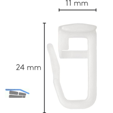 LEHA Liftgleiter Karniese Kopf eckig Kunststoff wei�