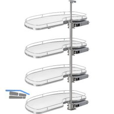 VS Cornerstone Maxx Eckauszug Premea EH 1350/KB 1000/FB 600 mm links Chrom