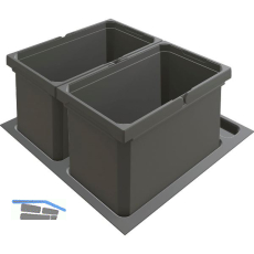 VS ENVI Free Plus Abfalltrennsystem KB 600/H�he 216 mm 2 x 13 L Lava