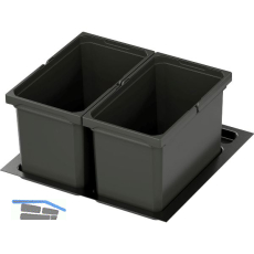 VS ENVI Free Plus Abfalltrennsystem KB 600/H�he 256 mm 2 x 16 L Lava