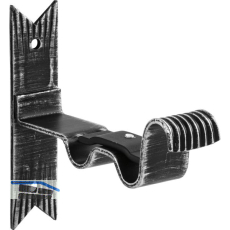 Wandhalter Vorhangstange Rustikal doppell�ufig Schmiedeeisen schwarz