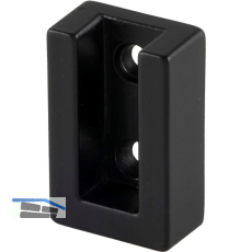 Schrankrohrlager Ninos, Zamak schwarz matt lackiert