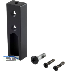 Schrankrohrlager - Endst�ck Ninos, Zamak schwarz matt lackiert