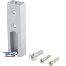 Schrankrohrlager - Endst�ck Ninos, Zamak silber lackiert