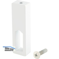 Schrankrohrlager - Mitteltr�ger Ninos, Aluminium wei� matt lackiert